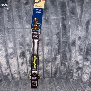 Wrangler Dark Pet Lead with Gold Buckle